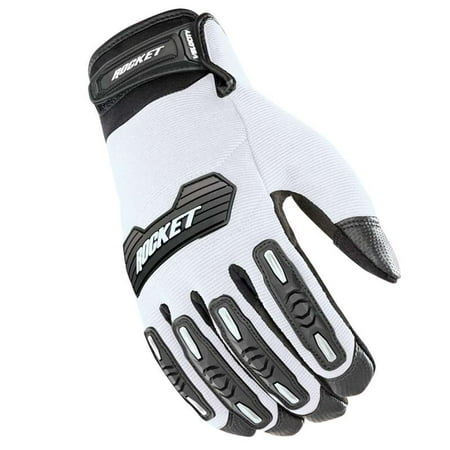Velocity Gloves - Joe Rocket Velocity 2.0 Mens Textile Motorcycle Gloves White/Black