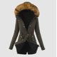 thumbnail image 2 of Chaqueta de Invierno Gibobby talla grande para mujer abrigo grueso Vintage con capucha Verdinegro L, 2 of 3