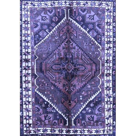 Ahgly Company Indoor Rectangle Persian Blue Traditional Area Rugs, 2' x 5'