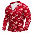 thumbnail image 4 of Oversized Pullover for Men Stand Up Collar Long Sleeved Christmas Printed Half Zip Mens Workout Clothing,Red,M, 4 of 4