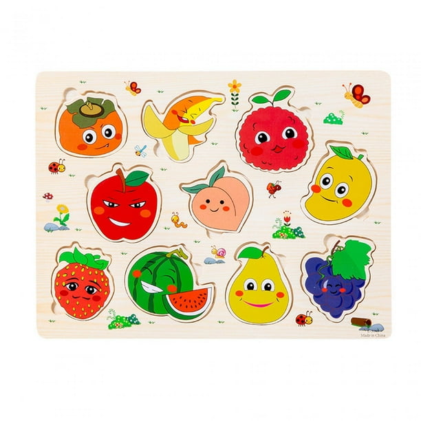 Juegos de mesa de madera a juego de frutas para niños, reconocimiento de frutas, regalos del Día de San Valentín Kds para regalo de vacaciones de 4, 5