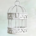 thumbnail image 1 of Maceta colgante con forma de jaula de pájaro, soporte para plantas, contenedor, centro de mesa, decoración de hierro para flores. 7cmx7cmx10cm, 1 of 8