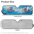 thumbnail image 3 of FUIALDOLG Car Windshield Sun Shade, Funny Cat Swimming Sun Visor for Car Off-road Vehicle, Block UV Rays, Foldable 52.95x16.14 inches, 3 of 7