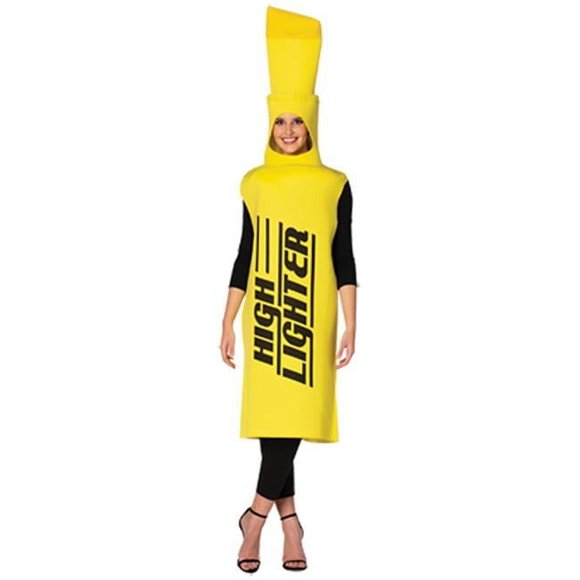 Rasta Imposta GC6738Y Adult Highlighter Costume, Yellow