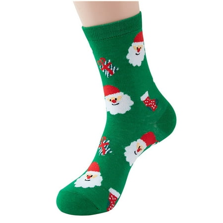 

Dezsed Christmas Socks Clearance Women s Christmas Socks Cartoon Christmas Socks Medium Cotton Socks Green