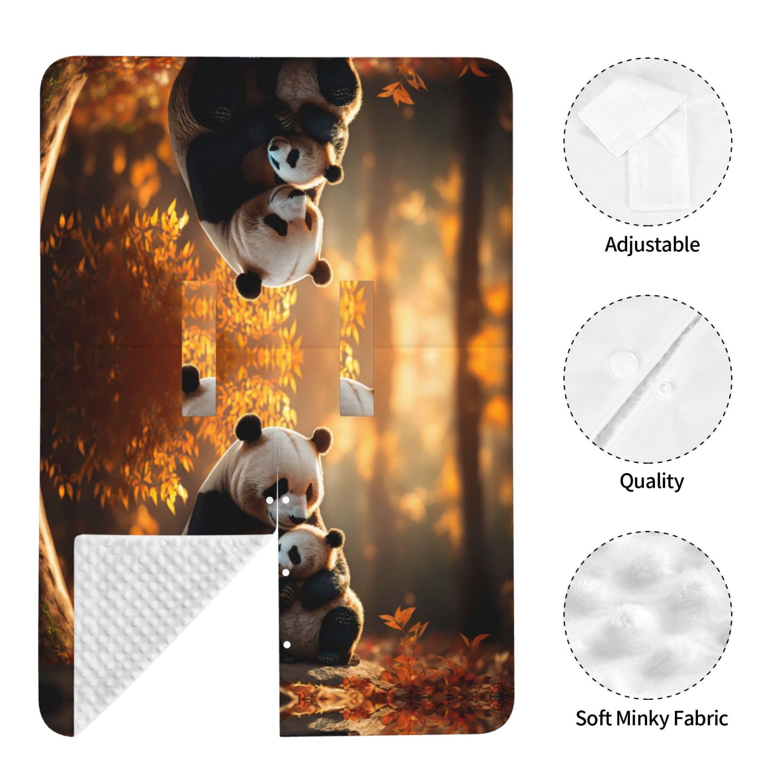 Car Seat Cover Baby - Maple Forest Panda Breathable Infant Car Seat Cover for Baby Carseat, Lightweight Comfort Baby Essentials Must Haves Newborn Stuff for Girl Boy