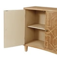 thumbnail image 3 of GDF Studio Storage Accent Cabinet with 2-Door for Living Room Bedroom Dining, Adjustable Shelf, Brown, 3 of 8