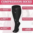 thumbnail image 2 of 4 Pairs Plus Size Compression Socks for Women & Men, Wide Calf 20-30mmhg for Circulation, Running, Nurse, Pregnant, 2 of 5