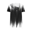 thumbnail image 4 of Camisetas de Manga Corta para las Mujeres Impresas Primavera Verano Botón de la Camiseta Casual, Camisetas de Mujer Casual, 4 of 4
