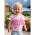 thumbnail image 2 of Svuitmsl Toddler Girl Vest Cow Pattern Tassel Sleeveless Boho Western Cowgirl Jacket, 2 of 8