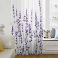 thumbnail image 6 of Purple Lavender Sheer Curtains 45 Inches Long, Spring Botanical Garden Florals Motifs Light Filering Curtains, Breathable Simi Curtain Privacy Drapes for Kitchen Bathroom Small Window Treatment, 6 of 9