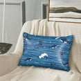 thumbnail image 6 of KLL Sharks on White Blue Striped Pattern Silk Pillowcase for Hair and Skin Standard Size 20"X 30" Soft Breathable Pillow Covers for Sleeping, 6 of 7