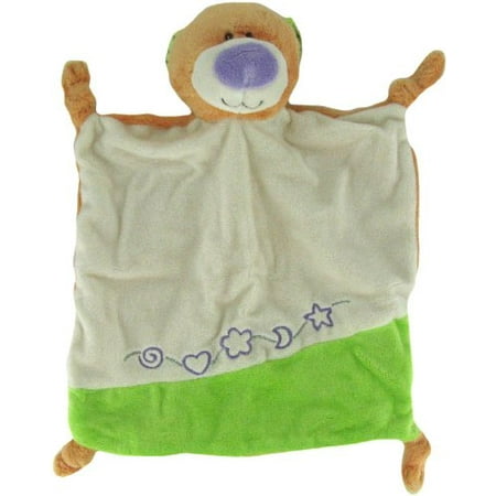 - 9 Inch Rattle Plush Tangerine Teddy Bear Mini Blanket by Ganz