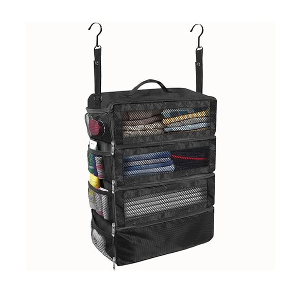 Hanging Packing Cubes All in One Ultra-Light Travel Shelves Portable Compression Organizer Bag Essentials for Carry-on Luggage Suitcase Closet Wardrobe Accessories