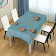 thumbnail image 4 of Yayeee Tablecloths 54" x 72" Rectangle Wrinkle Resistant Party Table Cover, Cartoon Capybaras, 4 of 8