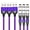 Purple, variant on 3 Pack Magnetic Charging Cable 1.6ft/3.3ft/6.6ft, 3-in-1 Nylon Braided 540° Rotation Magnetic Phone Charger Fast Charging Cable for Type C/Micro USB/i-Product Device, Purple