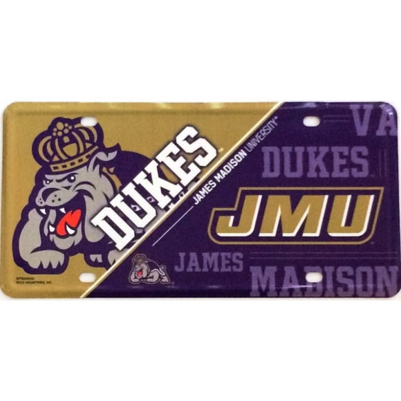 Plaque d'Immatriculation en Métal James Madison Dukes
