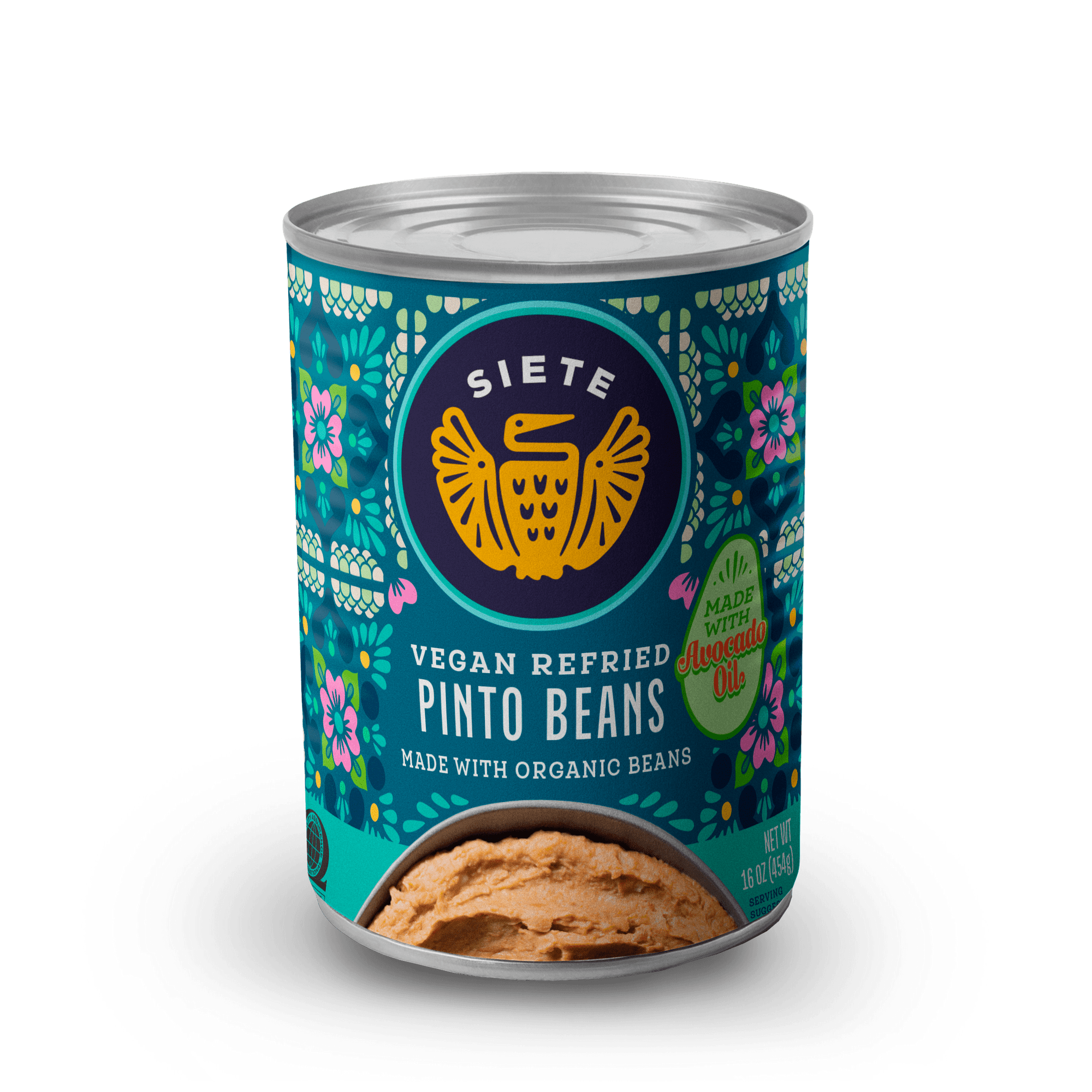 Siete Family Foods Vegan Refried Pinto Beans, 16 oz