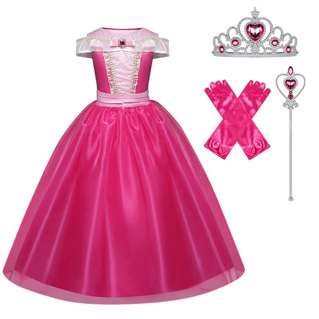 Vestido de Princesa Aurora para niña, Disfraz de Bella Durmiente con Accesorios, Vestido Maxi de Tul, Fiesta de cumpleaños, Halloween, Fiesta de Navidad, Carnaval, Cosplay, Vestido de Noche