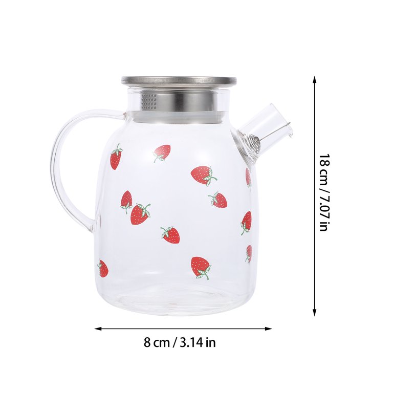 Water Pitcher Hot or Cold Water, Coffee, Juice, Lemonade Kettle Large Screw Lid Heat Resistant Leakproof Fridge Lemon Kettle Iced Tea Pitcher 1600ml