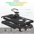 thumbnail image 3 of Compatible for Google Pixel 3A XL Case with HD Screen Protector, Military-Grade Shockproof Protective Phone Case with Magnetic Kickstand Ring for Google Pixel 3A XL Black, 3 of 15