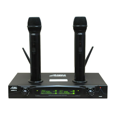 Audio 2000s AWM6113 Dual Channel Rechargeable VHF Wireless Microphone (Best Wireless Microphone System)