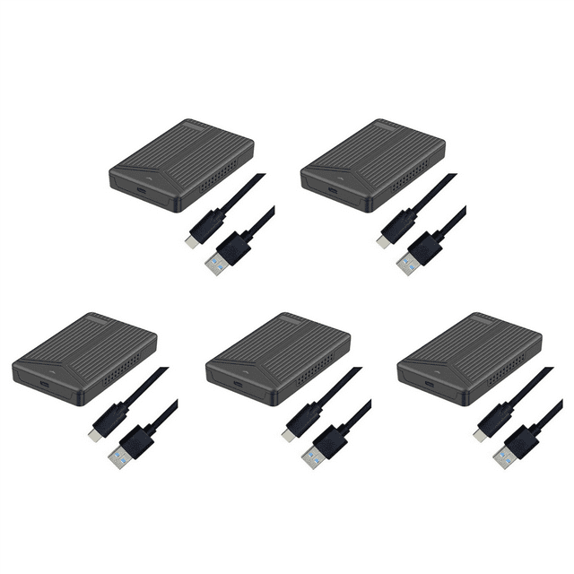 5X Boîtier de Disque Dur Mobile USB 3.1 2.5 Pouces Boîtier SSD Supporte Disque Dur 15mm pour Ordinateur Portable