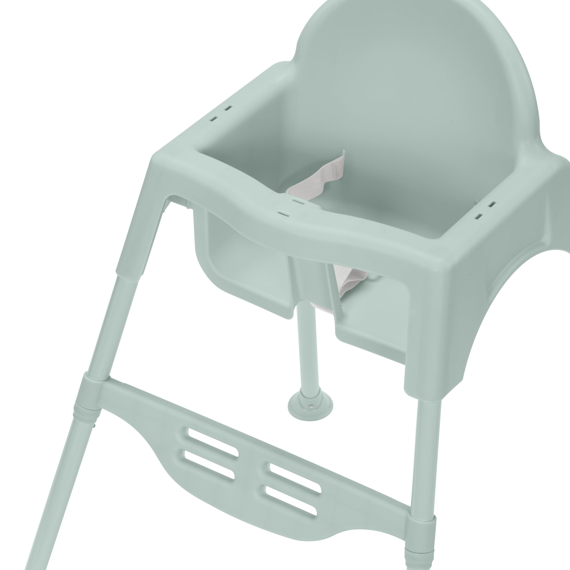 Babideal Lightweight Baby High Chair with Tray & Harness – Soft Sage, Portable Easy-Clean Feeding Chair