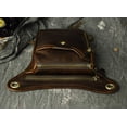 thumbnail image 3 of Le'aokuu Mens Genuine Leather Motorcycle Waist Pack Messenger Shoulder Drop Leg Bag, 3 of 4