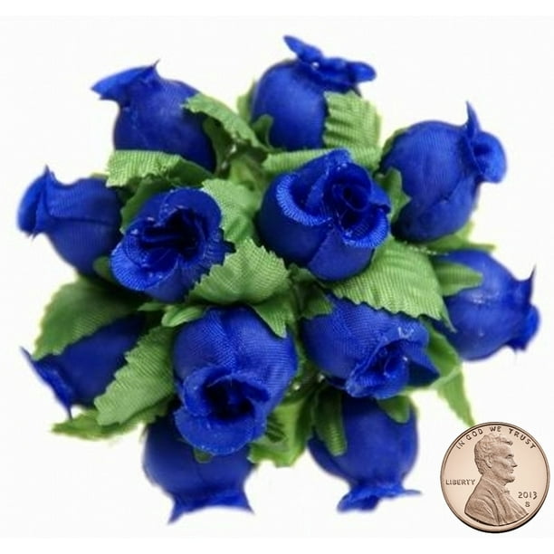 144 Miniature Poly Rose Silk Favor Flower Pick Wedding Shower Royal