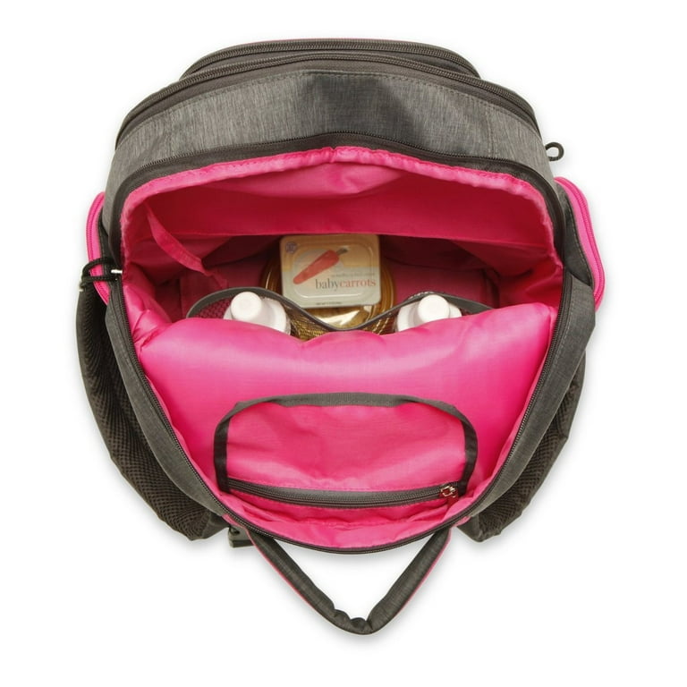 Carter's Sport Back Pack Diaper Bag, Grey/Pink - Walmart.com