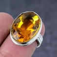 thumbnail image 2 of Natural Citrine Gemstone Handmade 925 Sterling Silver Jewelry Ring Size 6, 2 of 2