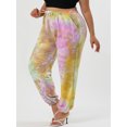 thumbnail image 2 of Pantalones de chándal cintucon cordón de talgrande color de contraste pamujer Multicolor L, 2 of 6