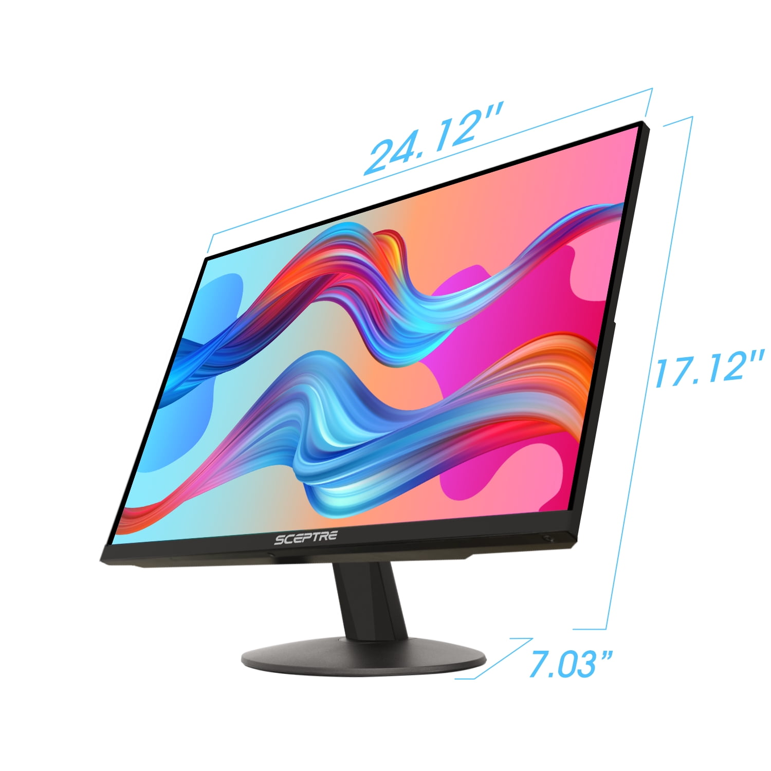 Sceptre IPS 27-inch Computer Monitor 1080p 75Hz HDMI Built-in Speakers, Machine Black (E275W-FPT)