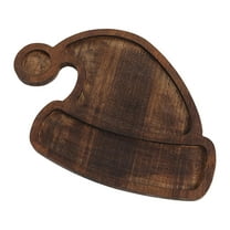 Wooden Christmas Fruit Dinner Plate - Cute Home Made Serving Tray for Holiday Gatherings Divided Design for Cakes and Desserts Unique Christmas Tree Shaped Fruit Plate