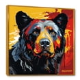 thumbnail image 2 of Designart "Colorful Bear Abstract Art I" Animals Framed Wall Art - Traditional Colorful Bear Bedroom Framed Canvas Wall Art, 2 of 6