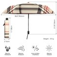 thumbnail image 3 of FORMRS Travel Umbrella Folding Auto Open Close Windproof Rain UV Protection, Black Tartan, 3 of 8