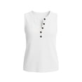 thumbnail image 6 of GUACER Waffle Knit Henley Tank Top for Women Sleeveless Button-Front Casual Tee Breathable Summer Camisole, 6 of 6