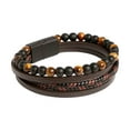 thumbnail image 3 of Xihbxyly Pulsera de Piedra Volcánica, Accesorio Natural con Cuentas para La Salud, Diseño de Ágata con Cuerda de Piel de Vaca, Alivia El Estrés y Favorece La Circulación, Ideal para Uso Diario y Esti, 3 of 7
