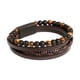 thumbnail image 2 of Pisexur Belleza Maquillaje Pulsera de cuentas de ojo de piedra volcánica natural, pulsera de salud, pulsera moldeadora, pulsera de ágata con cuerda de piel de vacapara mujeres y hombres, 2 of 7