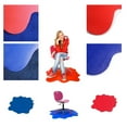 thumbnail image 6 of CraftTex® Red Sploshmat Crafts, Kids and Classrooms Floor Mat for Hard Floor - 40" x 40", 6 of 9