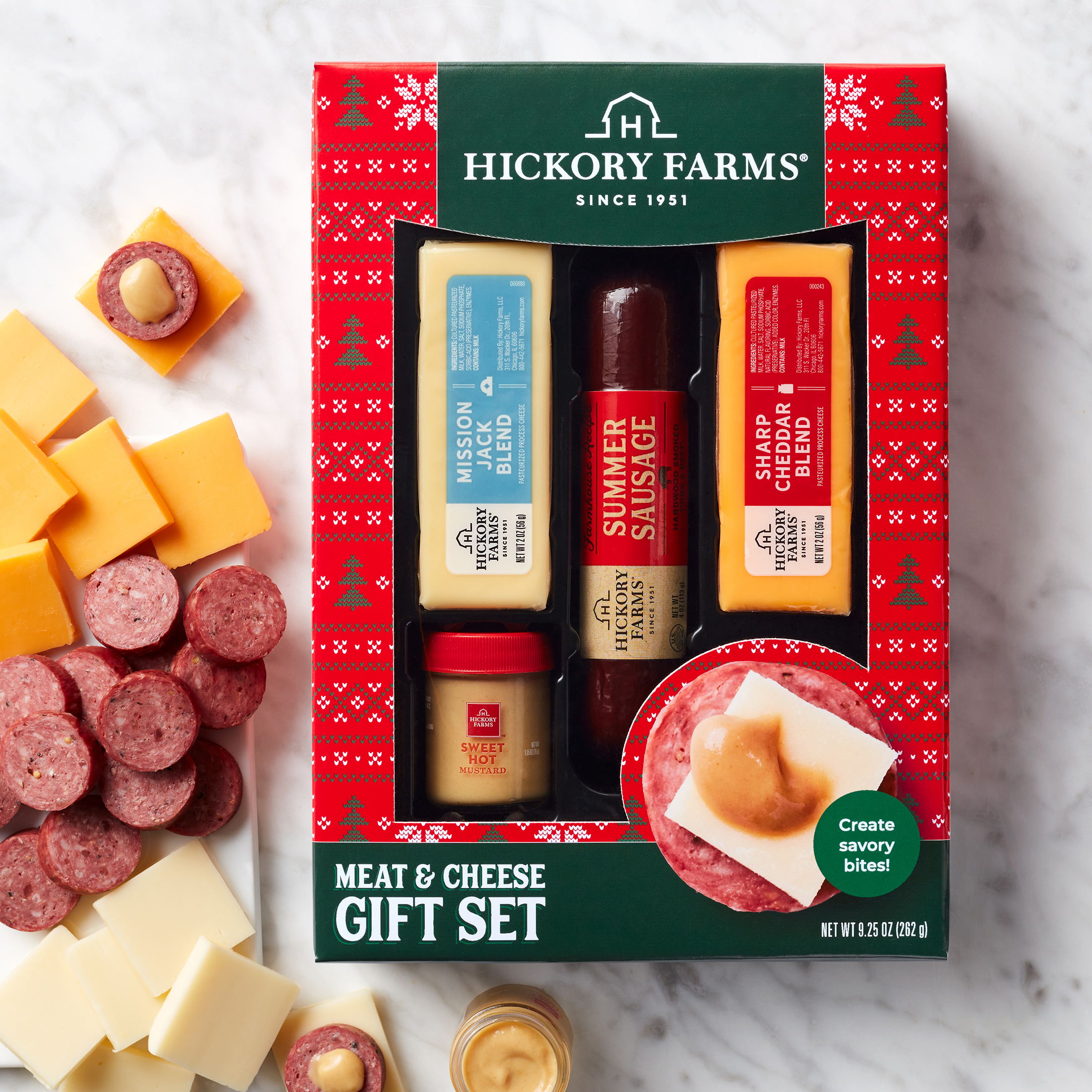 (2 pack) Hickory Farms $9.97 Meat & Cheese Gift Box Gourmet Charcuterie Set