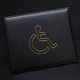 thumbnail image 1 of RV Titular de insignia y temporizador para discapacitados negros, titular de insignia de cuero Pu, protector de titular de insignia, protector de titular de insignia para discapacitados con holograma, 1 of 5