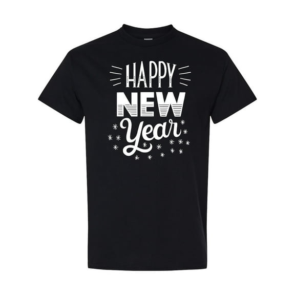 Inktastic Happy New Year in Hand Lettering T-Shirt