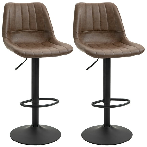 Swivel Bar Stools Set of 2, Adjustable Counter Height Bar Stools