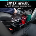 thumbnail image 4 of TSI Vehicle Seat Gap Organizer, Portable Cup Holders, Phone Storage, Black, 4 of 6