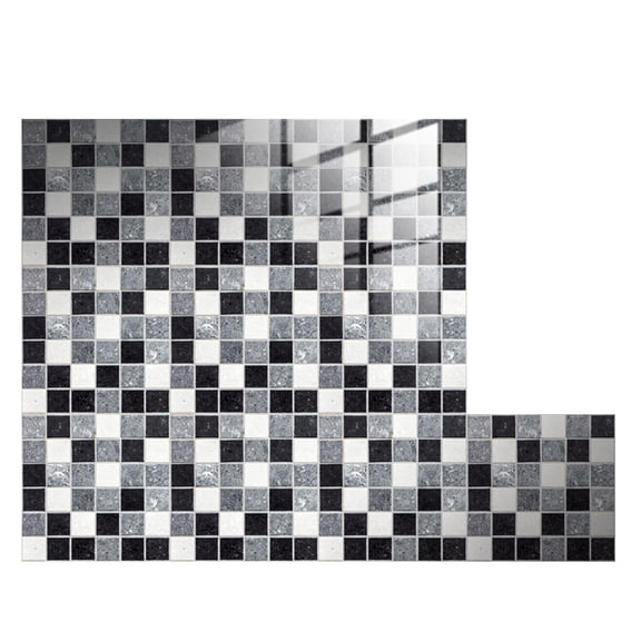 10 Pcs Peel and Stick Tiles Stickers, Mosaic Kitchen Backsplash Tile Decals Bathroom Wall Peel and Stick DIY Self Adhesive Removable Wall Art Mural Wallpaper 4"