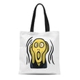 thumbnail image 1 of LADDKE Canvas Tote Bag Scream Clipart of the Screaming Head Munch Absurd Abstract Durable Reusable Shopping Shoulder Grocery Bag, 1 of 1
