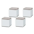 thumbnail image 1 of Juego de 4 elevadores de cama, elevadores de muebles, protectores de patas de sofá, soporte antideslizante Blanco 80x52mm, 1 of 8