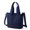 Dark Blue, variant on Canvas Shoulder Bag with Multiple Pockets, Large Capacity Tote Handbag for Women, Casual Portable Shopper for Work Travel Daily Use, Lightweight Summer Tote, Brown